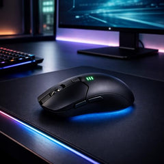 Offbeat Ivy Blutooth 5.2 + 2.4Ghz Wireless Gaming Mouse | Triple Device connectivity | 5000 DPI 1000 hz pollinng Rate 6D Button | 600 mAh Battery 100 Hours Playtime | Silent Click (Black)