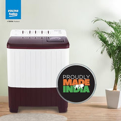 Voltas Beko, A Tata Product 6.5 Kg 5 Star Semi-Automatic Top Loading Washing Machine (WTT65UNX/OK3I0I0W01, Blue, Pulsator wash technology)
