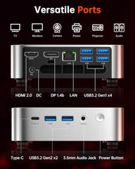 ACEMAGICIAN M1 Mini PC AMD Ryzen 7 6800H 32GB DDR5 1TB PCle SSD Mini Computers (8C/16T, up to 4.7GHz), Windows 11 Pro Radeon 680M 4K Triple Display Desktop Computers 3.2Type-C/LAN 2.5G/BT5.2/WiFi 6