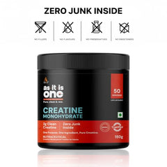 AS-IT-IS One Creatine Monohydrate - 100g Unflavoured I Micronised