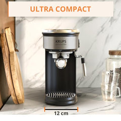 KRUPS Simply Brew Compact 5 Cup Coffee Maker: Stainless Steel Design, Pause & Brew, Keep Warm, Reusable Filter, Drip-Free Carafe