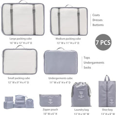 Ladiosa® Nylon Travel Organizer, Packing Cubes for Travel, Travel Essentials, Packing Cubes, Packing Bags for Clothes, Travel Organizer for Women, Packing Bags, 2.8x19.2 cm, Blue