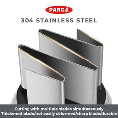 PANCA Garlic Press Chopper Stainless Steel Manual for Garlic & Ginger | Stainless steel manual hand press with clear chamber for garlic, ginger, onion and chilli; compact kitchen food prep tool