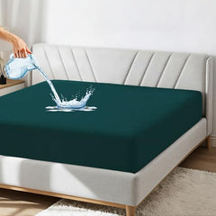 GADDA CO 100% Waterproof Premium Cotton Feel Mattress Protector King Size 78x72 Inch|Ultra Soft Breathable & Fitted Bed Protector Terry Cover Double Bed (6.5x6 feet, Fits 10 Inches, Grey)