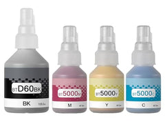 RC Print Ink Compatible for Brother BT6000Bk / BT5000 DCP T310, T300, T510, T500, T910, T710, T400W, T450W, T300W, T800W, T700, T810 Printe (Pack of 4 Balck 108ml CMY 48Ml