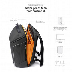MOKOBARA Transit Backpack | Fits Laptop Up To 16 Inch, 30L Capacity, Water-Resistant Polyester, Vegan Leather Trims | Money Moves, Black