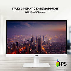 Acer SA222Q 21.5 Inch Full HD IPS Ultra Slim (7.2mm Thick) Backlight LED LCD Monitor I Zero Frame I 100Hz Refresh I 1 MS VRB I AMD Free Sync I 1xHDMI 1xVGA I Eye Care Features I Tilt Option I White