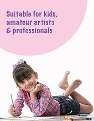 A4 Drawing Book, 34 Pages (29.5 x 21 cm), 100 GSM White Paper, Pack of 3 | Soft Blund, Sketch Book for Kids, Students and Artists | Thick Pages Suit Pencils, Crayons, Colour pens, Paints