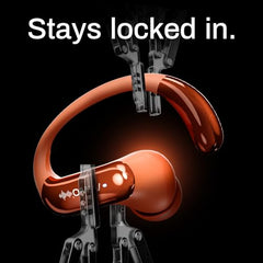 ACwO DwOTS Sense Pro True Wireless Earbuds, 42dB ANC, Voice-First Mic System for Clear Calls, Skin-Friendly Ear Hooks, 12mm Drivers, Dual Pairing, Sweat Resistant, Advanced Bluetooth Ear Buds (Orange)