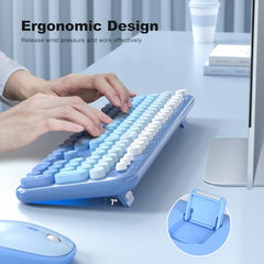 MOFII Wireless Keyboard and Mouse Combo, Full Size, 2.4GHz, Windows, Purple