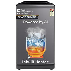 Godrej 10 Kg 5 Star with 5 Years Comprehensive Warranty, AI Tech, Inbuilt Heater, Fills Tub at ~0 Water Pressure, Steel Drum Fully Automatic Washing Machine (WTEON ADA 10 5.0 FEFH GLGR, Glacial Grey)