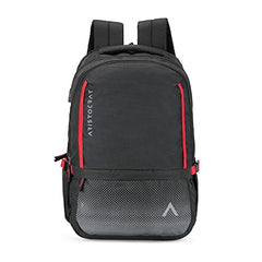 Aristocrat Hype 33L Laptop Backpack (Upto 17"), 2 Compartments, Grey | Spacious, Front & Side Pockets, Padded Straps, Premium Fabric & Zipper, Office/ College Bag, Unisex, 1-Year Global Warranty