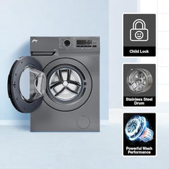 Godrej 9 Kg 5 Star with 5 Years Comprehensive Warranty, Steam Wash, Digi Inverter Motor, 1400 RPM Spin Motor, Fully Automatic Front Load Washing Machine (WFEON ZUS 9014 5.0 IDCRM GLWH, Glacial White)