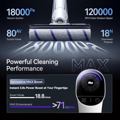 NARWAL S20 Smart Cordless Vacuum Mop – Advanced Wet and Dry Floor Cleaner with 18,000Pa Suction Power, 60-Minute Battery Life, AI Dirt Detection, and Self-Cleaning System