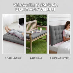 DADDY COOL Multipurpose Extra Long Rocking Chair Cushion for Outdoor and Indoor/Chair pad for Home & Office Chair Filling 18 x 50 Inch Pack of 1 Dark Green (Only Cushion)
