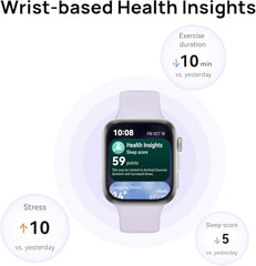 Huawei Watch FIT 4 smartwatch, 1.82" Large Display, Up to 10-Day Battery Life, Dual Band GPS, 100+ Sports Modes, Fitness Health Tracker, Emotional Assistant, Compatible with Android iOS, White