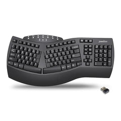 Perixx PERIBOARD-612W Wireless Ergonomic Split Keyboard with Dual Mode 2.4G and Bluetooth Feature, Compatible with Windows 10 and Mac OS X System, White, US English Layout