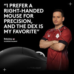 Logitech G PRO X Superlight 2 DEX Lightspeed Wireless Gaming Mouse, 60g Pro-Grade Lightweight Mouse with 5 Programmable Buttons, 44k DPI Sensor, USB-C Charging, for PC/Mac - White