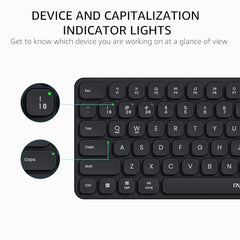 Rapoo 9010M Multi Device Wireless & Bluetooth Keyboard & Mouse Combo, White