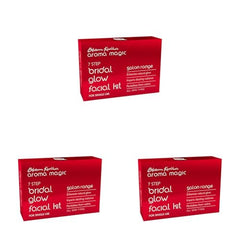 Aroma Magic 7 Step Bridal Glow Facial Kit, Single Use, Pack of 1 | Enhance Natural Glow, Dazzling Radiance & Revitalises, Turmeric & Rose Extracts, All Skin Type, 20g + 18ml