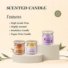 Floryn Decor Jar Scented Candles Gift Set | Scented Candle Set | Highly Fragranced Candles Pack of 6 Mini Jars
