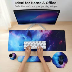 TECPHILE Mouse Pad Wrist Support with Massage Design, Ergonomic Dog Paw Mouse Mat, Pain Relief Memory Foam, Anti-Slip PU Base, Cushion Mousepad Wrist Rest for Gaming, Home, Office, Laptop, Computer