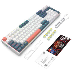 Redragon K668 RGB Gaming Keyboard, 104 Keys + Extra 4 Hotkeys Wired Mechanical Keyboard w/Sound Absorbing Foams, Upgraded Hot-swappable Socket, Mixed Color Keycaps, Red Switch