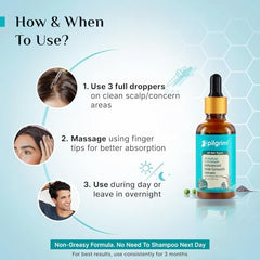 Pilgrim Advanced Hair Growth Serum with 3% Redensyl & 4% AnaGain -100ml | New Hair Growth in 28 Days, Korean Black Rice, Rosemary, Reduce Hair Fall, Hair Regrowth, Increase Hair Density, Thicker Hair
