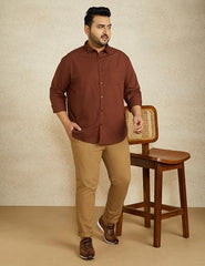 Amazon Brand - Symbol Men's Pack of 2 Cotton Casual Shirt| Regular Fit | Plain | Full Sleeve | Available in Plus Sizes