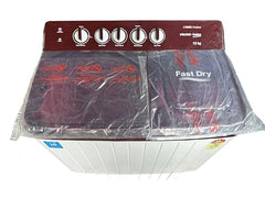 Voltas Beko Semi-Automatic Top Load Washing Machine, 12 Kg Capacity, 5 Star Burgundy