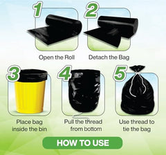 Shalimar Premium Scented Garbage Bags | Extra Large 30 X 37 Inches | 60 Bags (15 Bags X 4 Rolls) | Lavender Fragrance | Dustbin Bag/Trash Bag | (Black) - Perforated Box for Easy Dispensing