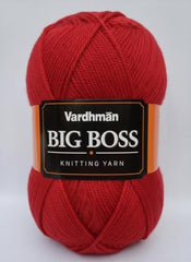 Vardhman BigBoss Knitting Yarn – 200g Ball, 575m, 84% Acrylic + 16% Nylon, 3-Ply DK Weight, Soft & Durable Wool for Knitting, Craft, babywear, blanket, winter wear; threads for crochet hook needle - Boss-15 - Cream