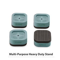 Clazkit Multi-Purpose Heavy Duty Stand Home Appliance Refrigerator/Washing Machine/Furniture/Fridge Stand, Square, Baby Blue (Pack of 4)