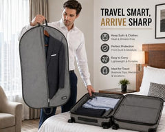 RAAHII 2 piece suit cover, Blazer cover, coat covers with zip for wardrobe storage of suit, jacket, garments, sweaters, saree, pant organizer (hanger not included)