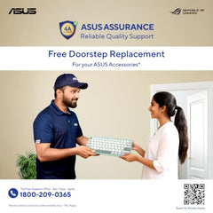 ASUS Wireless Mouse MD102 2.4GHz Mode, Ergonomic Design, Silent, Reliable, Dual Mode Connectivity, Adjustable DPI, 10 Million Click Life, White