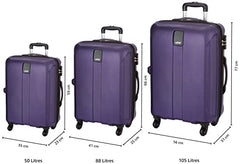 Safari Thorium Neo 8 Wheels Spinner Set of 3 Trolley Bags, Hard Case Polycarbonate, 360° Wheeling Carry on & Check-in Luggage for Men & Women, Suitcase for Travel, Trolley Bags for Travel, Dusk Green
