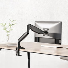 White Mulberry |DIY| Heavy-Duty Mechanical Spring Monitor Arm | Desk Mounted Monitor Stand for 17-45 Inch Monitor |16Kg Screen Capacity|VESA 75X75&100X100|Adjustable Desk Mount-(Single Screen)