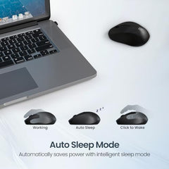 Portronics Toad 34 Wireless Mouse with 2.4 GHz Wireless, Adjustable Sensitivity, USB Receiver, Ergonomic Design, for Laptops, Desktops PC, Mac (Black)