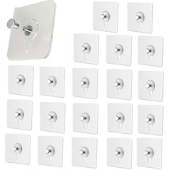 SIGNAMIO 6 Hook Shelf Adhesive Strip Wall Hanging Sticky Hook Black