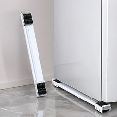Home Essential Universal Heavy-Duty Steel Adjustable Movable Stand for Washing Machine & Fridge, Fridge Roller Stand, Adjustable Appliance Stand, 12 Kg Front Load Washing Machine Stand