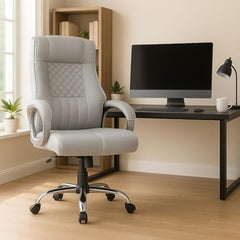 INNOWIN Obama Ergonomic Leatherette Executive High Back Revolving Desk Office Chair (Brown)