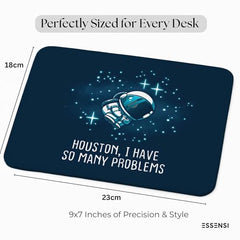 ESSENSI Mouse Pad for Laptop & Desktop | 9x7 Inch Anti-Fray Stitched Edges | Non-Slip Rubber Base | Desk Setup Accessory for Students, Gamers & Professionals (Big Things)