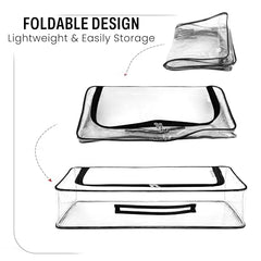 Storite Medium PVC Underbed Storage Bag with Handles Clear Window