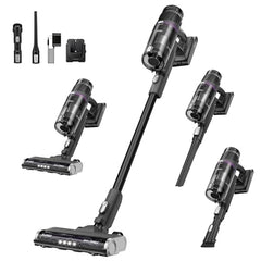 Eureka ReactiClean 200W Lightweight Cordless Stick Vacuum, NEC410BK | 5.5 lbs Lightweight, Detachable Battery, Up to 50-Min Runtime, Tangle-Resistant Brush, For Pet Hair, Hardwood, Carpet, Stairs