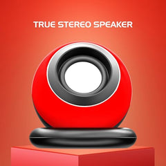 Zebion Adore Tabletop 2.0 Speaker Set, with Output Power: 3Wx2, USB Connectivity, USB Powered, Compact and Sleek, Driver Unit: 40mmx2, Durable Body, Red Colour, 1 Year Warranty