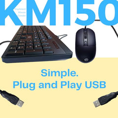 HP KM120 Wired Mouse and Keyboard Combo (AB3D0AA)