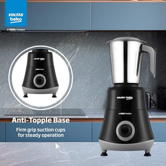 Voltas Beko, A Tata Product Powerfull 500 W Mixer Grinder with GrindX Technology (G5003HP-WH | 3 Jars | White)