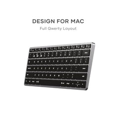 SATECHI Slim X3 Bluetooth Backlit Keyboard with Numeric Keypad – Illuminated Keys & Multi-Device Sync – for M2/ M1 MacBook Pro/Air, M2/ M1 iPad Pro/Air, M2 Mac mini, iMac M1 (Silver)