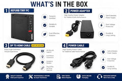 YaariTech ThinkCentre Tiny PC | Core i5-7th Gᥱneration, 8GB RAM, 256GB SSD | Build in WiFi HD Graphics | DP, Windows 11 Pro, MS Office (1 Year Brand Warranty)