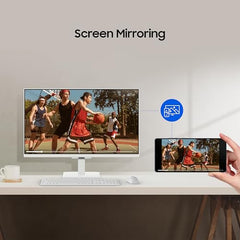 Samsung 27" M5 Smart Monitor with Smart TV Experience (Smartchoice) |FHD 1920 x 1080| Screen Mirroring | IPS Pane l TV Plus| Speakers | Adaptive Sound | Wi-Fi | HDMI |Bluetooth| LS27FM500EWXXL | Black